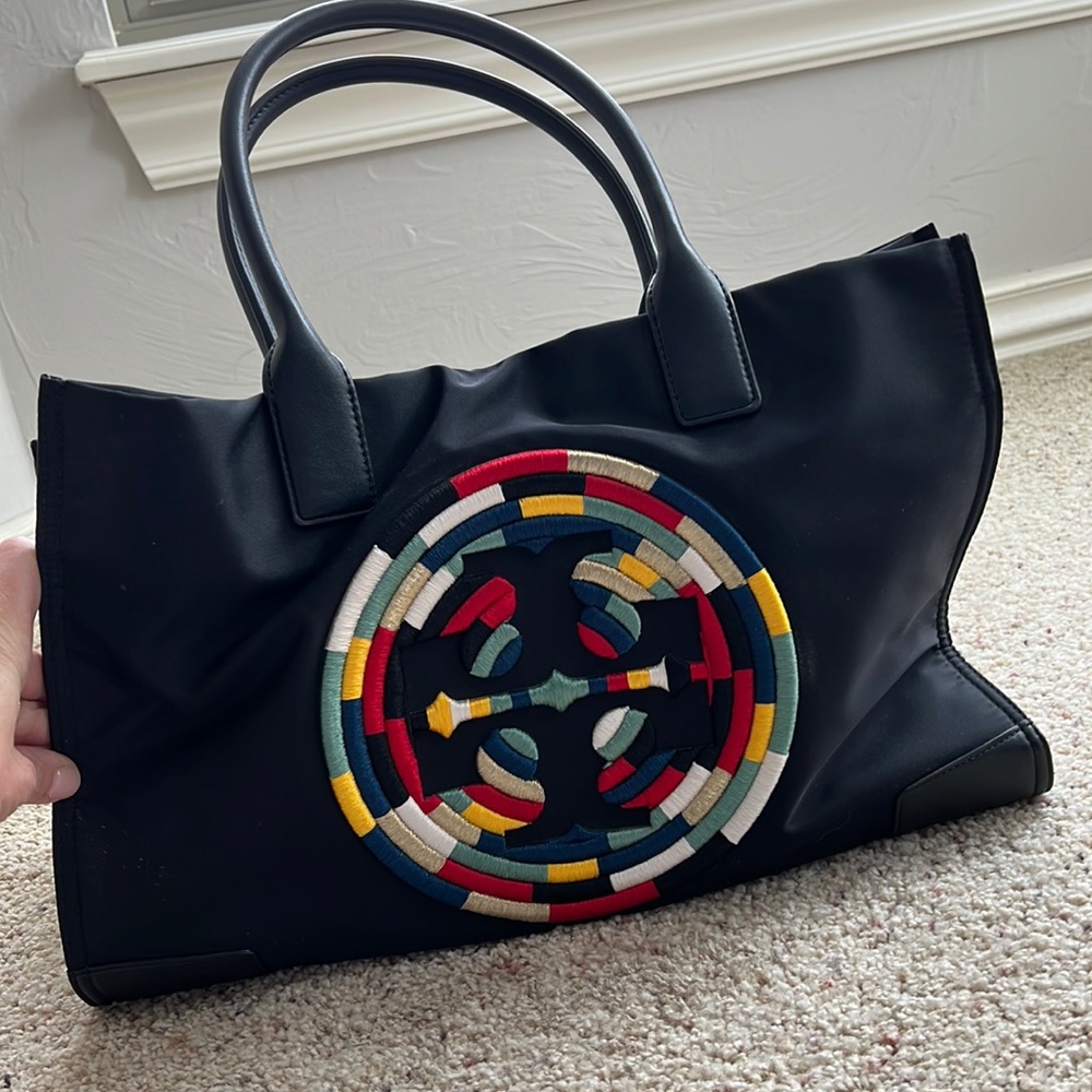 Tory Burch Ella nylon black tote